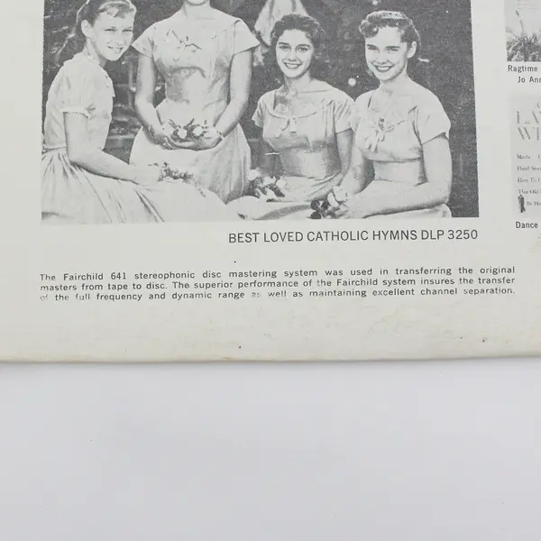 The Lennon Sisters Sing Twelve Great Hits 1960 Stereo Vinyl LP