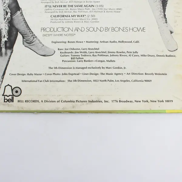 Reflections LP by The 5th Dimension vinyl 1971 VG+ 6065 Bell Records