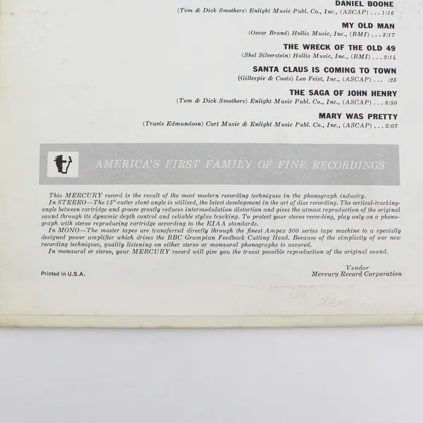 The Smothers Brothers The Funny Side of the Smothers Brothers - Mercury SR-60777