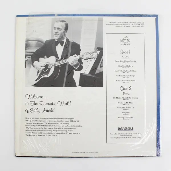 Eddy Arnold The Romantic World LP Vinyl Record Used