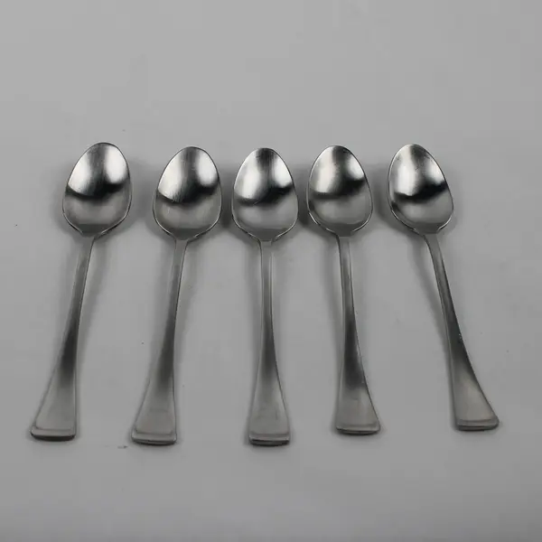 Lot Of 5 Oneida Silver Emma (Stainless, Satin) Oval Soup Spoons 7" Long