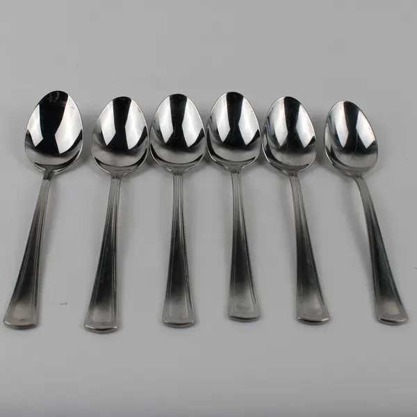 Lot Of 6 Reed & Barton Palladian (Stainless) Flatware Soup Spoons 7" Long
