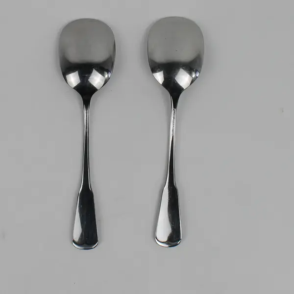Lot of 2 Oneida Profile Plymouth Rock Sugar Spoons Stainless 6 Inches
