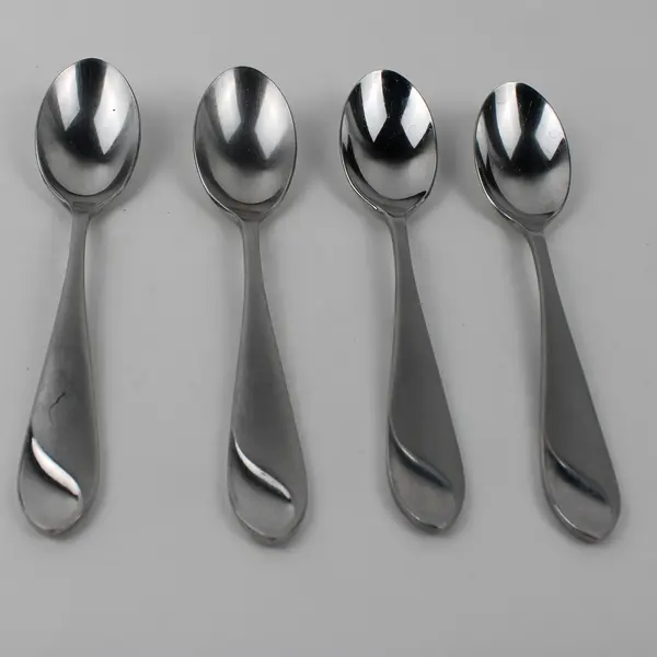 Lot Of 4 Cambridge Silver Seascape (Stainless) Flatware Soup Spoons 8" Long