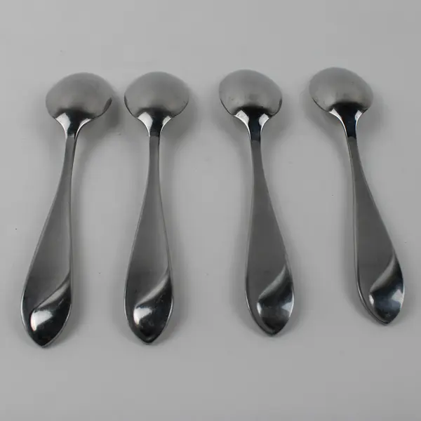 Lot Of 4 Cambridge Silver Seascape (Stainless) Flatware Soup Spoons 8" Long