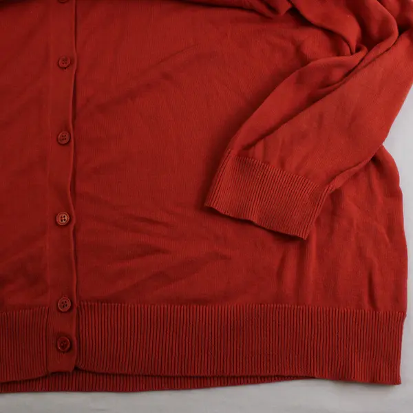 Woman Within Orange Knit Button-Front Cardigan Women's Size 2X 26/28