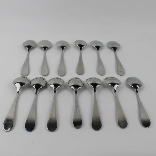 Lot Of 13 Continental Classic Wallace Oval Place Spoons Stainless Steel 