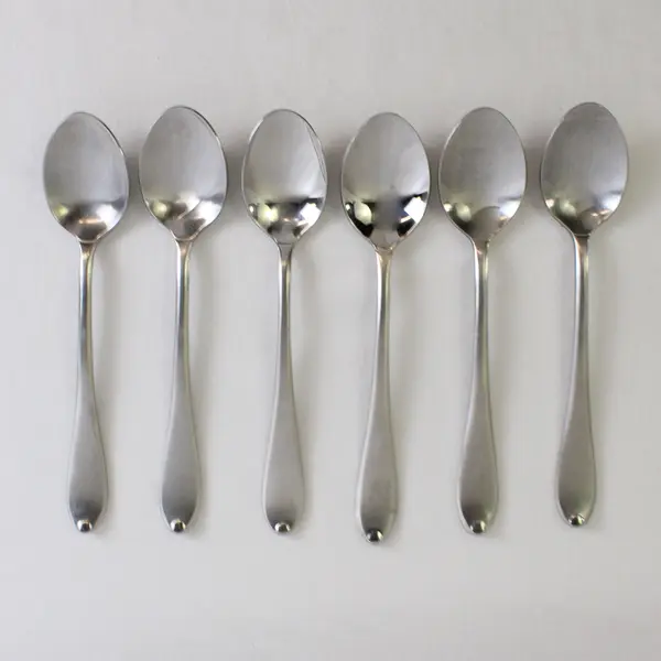 Lot of 6 Cambridge Alexa Sand Place Soup Spoons Stainless Steel
