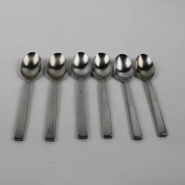 Lot Of 6 Cambridge Atlas Teaspoons Stainless Steel 18/10 Flatware Satin Finish