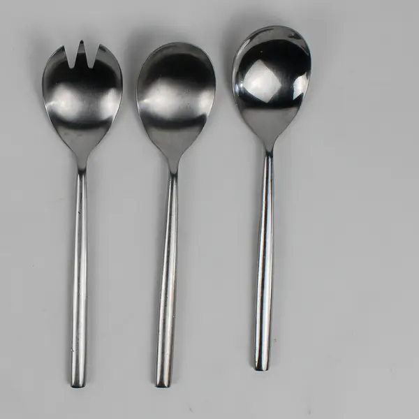 Lot Of 3 Cambridge Silver Applaud (Stainless) Flatware 2 Serving Spoons & Fork
