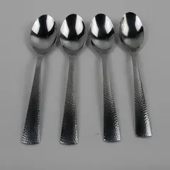 Lot Of 4 Cambridge Silver Aladin (Stainless) Flatware Soup Spoons 8" Long