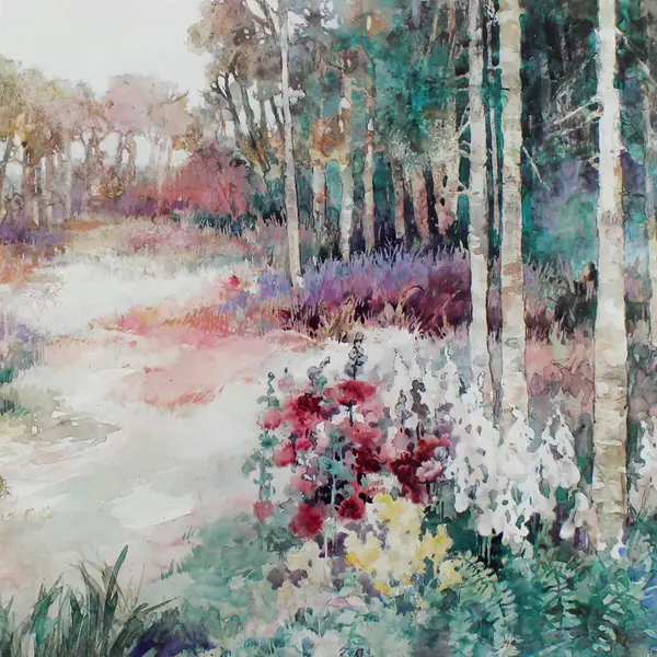 Secret Garden II by Nancy Rankin Framed & Matted Print 31" x 42"
