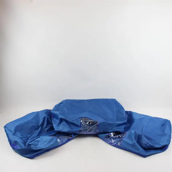Lot of 3 Blue Blanket Quilt Organizer Storage Bags 13" x 19" x 7"