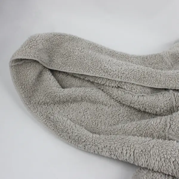 Unbranded Women's XXL Gray Fuzzy Hooded Cardigan Sweater