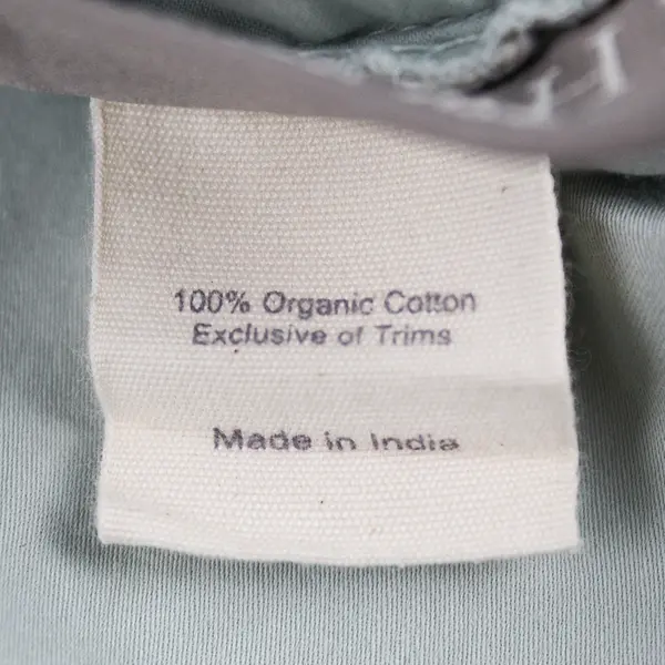 Coyuchi Solid Blue Color King Pillowcase 20" x 38" 100% Organic Cotton