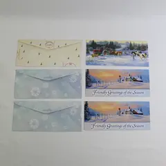 Lot of 3 Leanin' Tree Farm-Themed Slimline Christmas Greeting Cards
