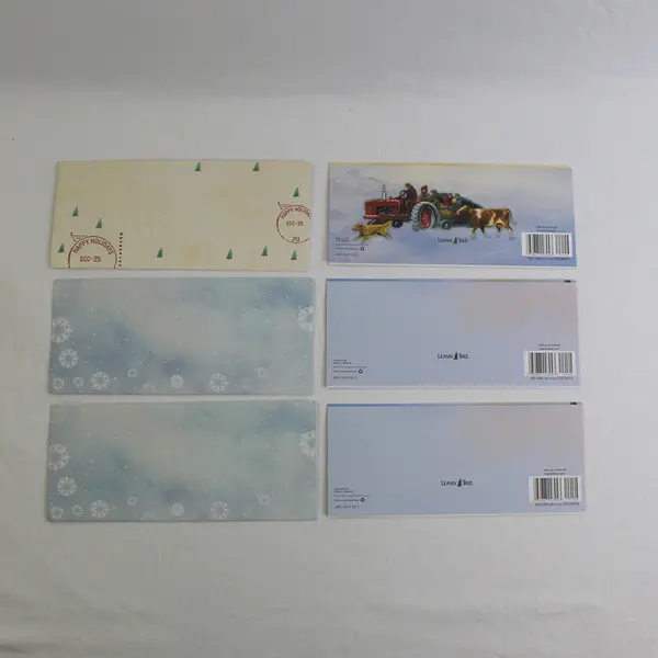 Lot of 3 Leanin' Tree Farm-Themed Slimline Christmas Greeting Cards