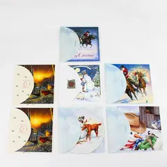 Lot of 7 Leanin' Tree Farm-Themed Christmas Greeting Cards