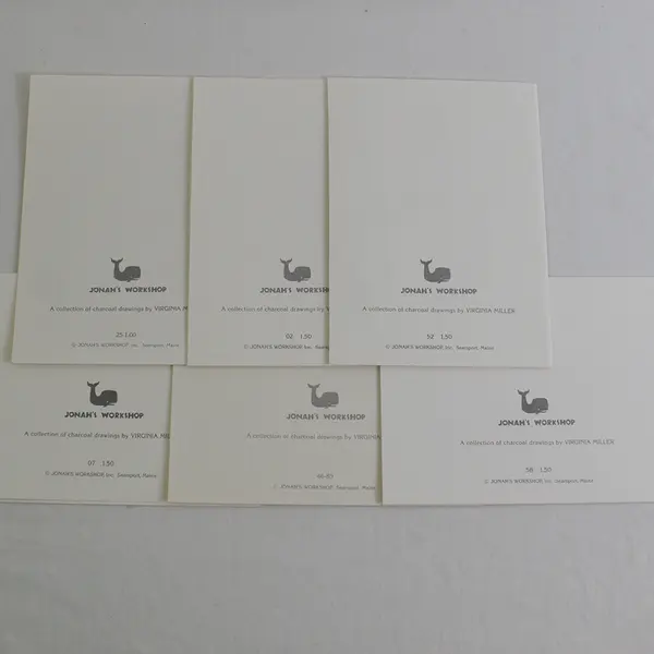 VTG Set of 6 Jonah's Workshop by Virginia Miller Blank Cards with Envelopes