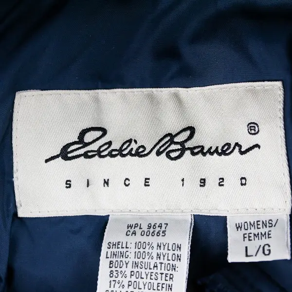 Eddie Bauer Teal Thinsulate Winter Jacket Removable Hood Women's Large FLAW