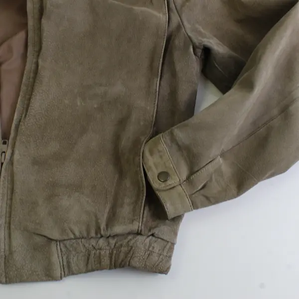 Challenger Leather Women's 6 Light Brown Suede Bomber Style Jacket