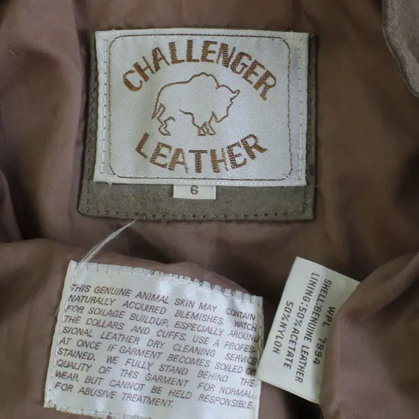 Challenger Leather Women's 6 Light Brown Suede Bomber Style Jacket