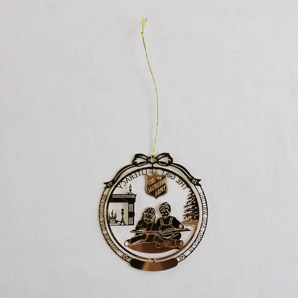 Salvation Army 1997 Barbara Bush 24K Genuine Gold Finish Brass Ornament