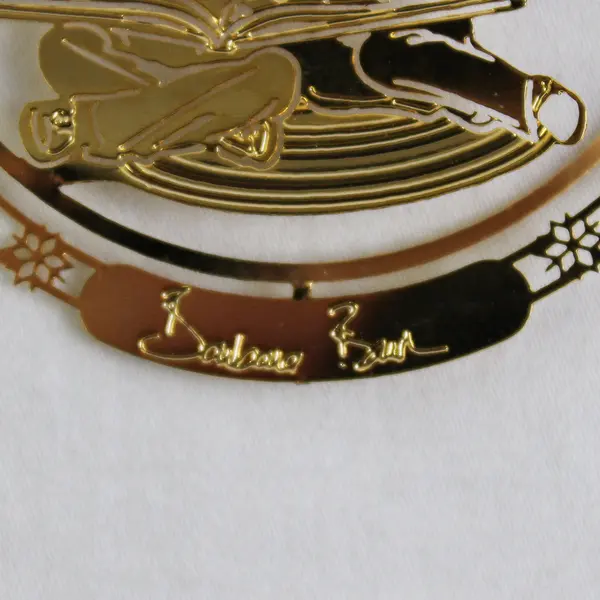 Salvation Army 1997 Barbara Bush 24K Genuine Gold Finish Brass Ornament