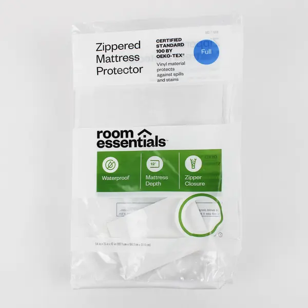 Room Essentials Zippered Mattress Protector Full 12" Mattress Depth Waterproof