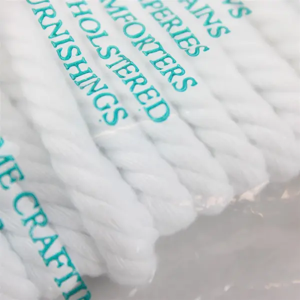 NIP Trimtex Size 200 White Cotton Cable Cord 9/32" W x 10 Yds