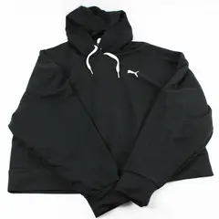Puma Women's XL Black Hooded Crop Sweatshirt