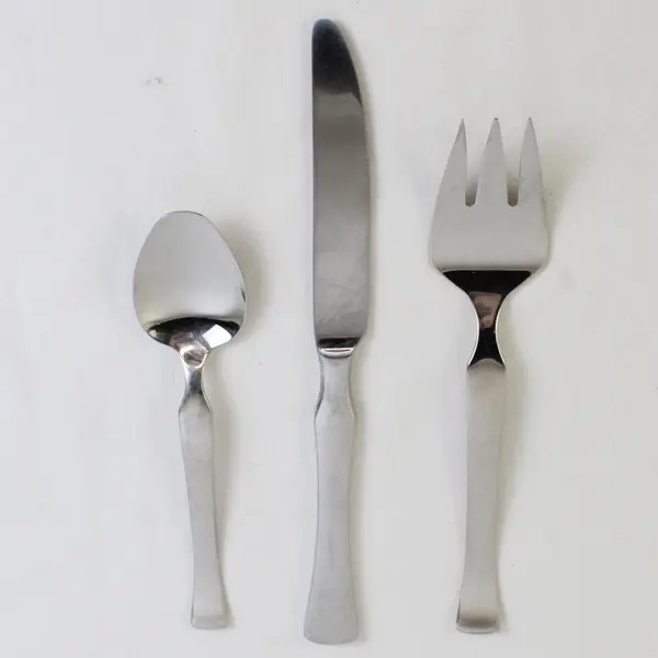 Lot Of 3 Oneida Silver Physique (Stainless) Flatware Serving Fork, Knife & Spoon
