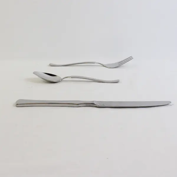 Lot Of 3 Oneida Silver Physique (Stainless) Flatware Serving Fork, Knife & Spoon