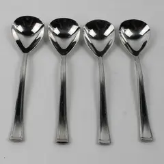 Lot Of 4 Dansk Orion Pattern Sugar Spoons 18/10 Stainless 6.25" Long Good