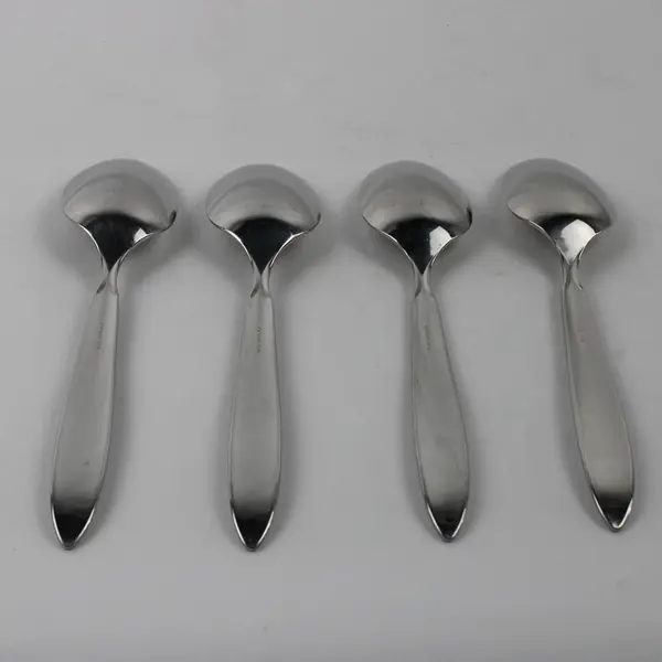 Lot Of 4 Oneida Silver Emery (Stainless) Flatware Soup Spoons 7.25" Long