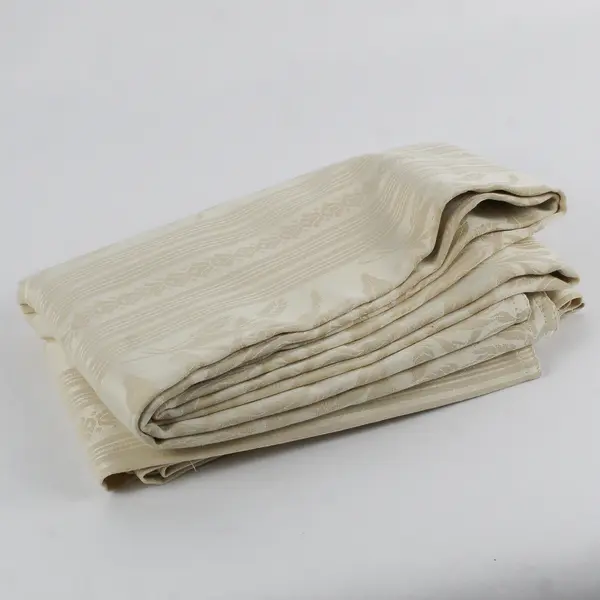 Unbranded Beige Corn/Wheat Patterned Fabric Rectangle Tablecloth 56" x 102"