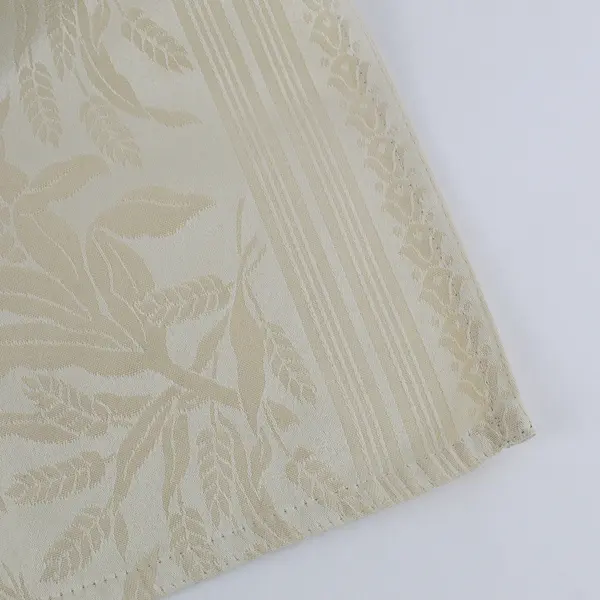 Unbranded Beige Corn/Wheat Patterned Fabric Rectangle Tablecloth 56" x 102"