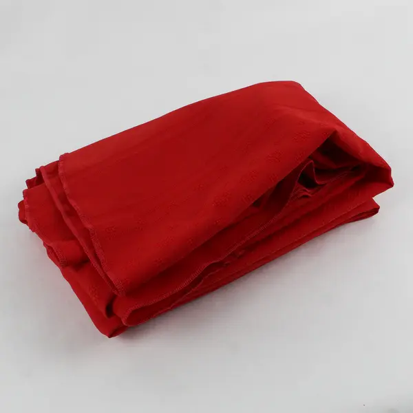 Unbranded Solid Red Color Fabric Tablecloth Oval Shaped 58" x 104"