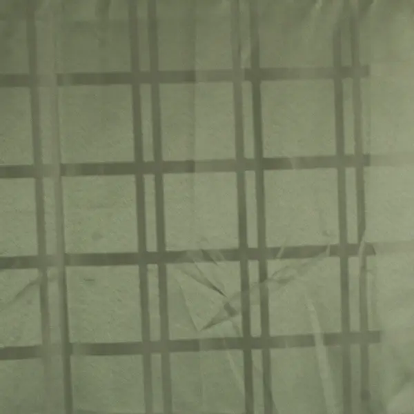 Cuisinart Solid Olive Green Color Grid Patterned Fabric Tablecloth 102" x 116"