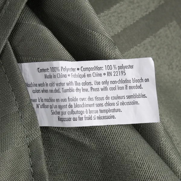 Cuisinart Solid Olive Green Color Grid Patterned Fabric Tablecloth 102" x 116"