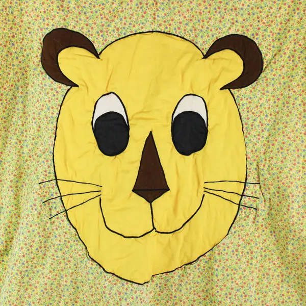 Handmade By Brigitte Pobler Yellow Lion Children's Quilt Throw Blanket 39" x 48"