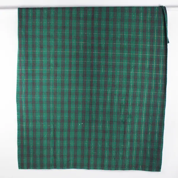 Lot Of 9 Tag Brand Green/Red Fabric 1 Tablecloth & 8 Napkins