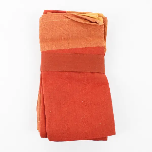 Set Of 6 Home Wear Harvest Collection 100% Cotton Orange Fabric Napkin