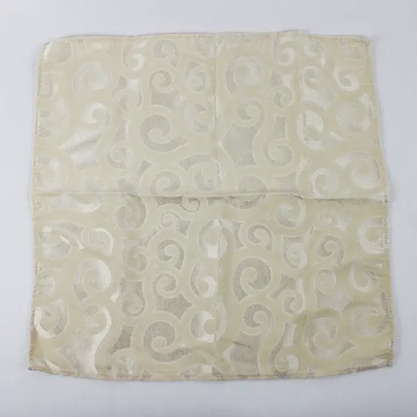 Lot Of 6 Target Matching Cream White Fabric Napkins Swirl Pattern 17" x 16.5"