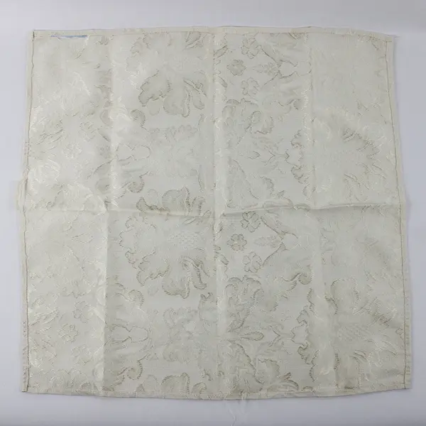 Lot Of 5 Unbranded Matching Cream Fabric Napkins Floral/Leaf Pattern 19" x 19"