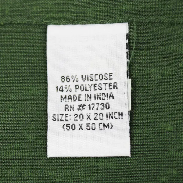 Lot Of 4 Unbranded Matching Green Fabric Napkins Bead Fringe 19" x 19"