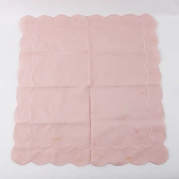 Lot Of 5 Unbranded Matching Square Solid Pink Color Fabric Napkins 19" x 19.5"