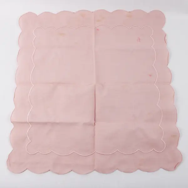 Lot Of 5 Unbranded Matching Square Solid Pink Color Fabric Napkins 19" x 19.5"