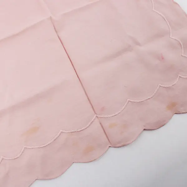 Lot Of 5 Unbranded Matching Square Solid Pink Color Fabric Napkins 19" x 19.5"