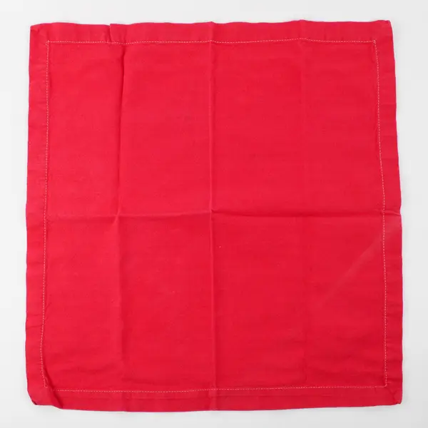 Lot Of 6 Park Imports Matching Solid Red Color Fabric Napkins 19" x 19"